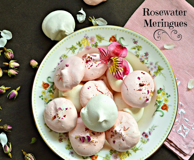 Rosewater Meringues