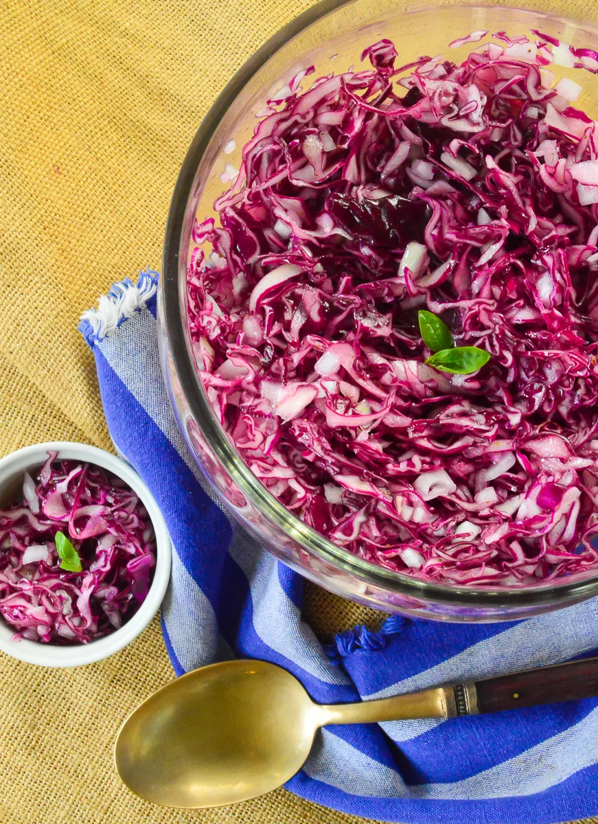 Purple cabbage coleslaw