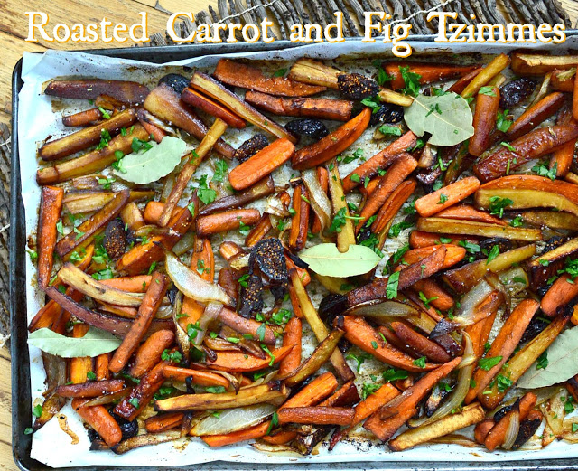 Roasted Carrot and Fig Tzimmes
