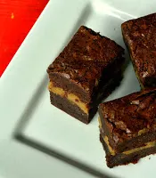Brownies with cookie dough filling