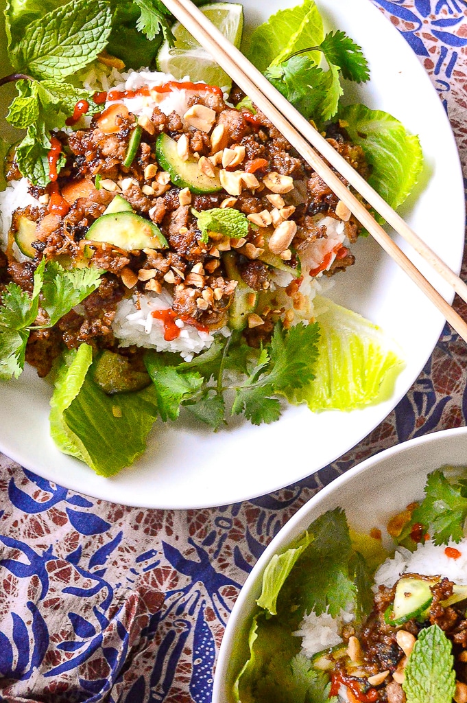 Vietnamese Ground Pork Bowls