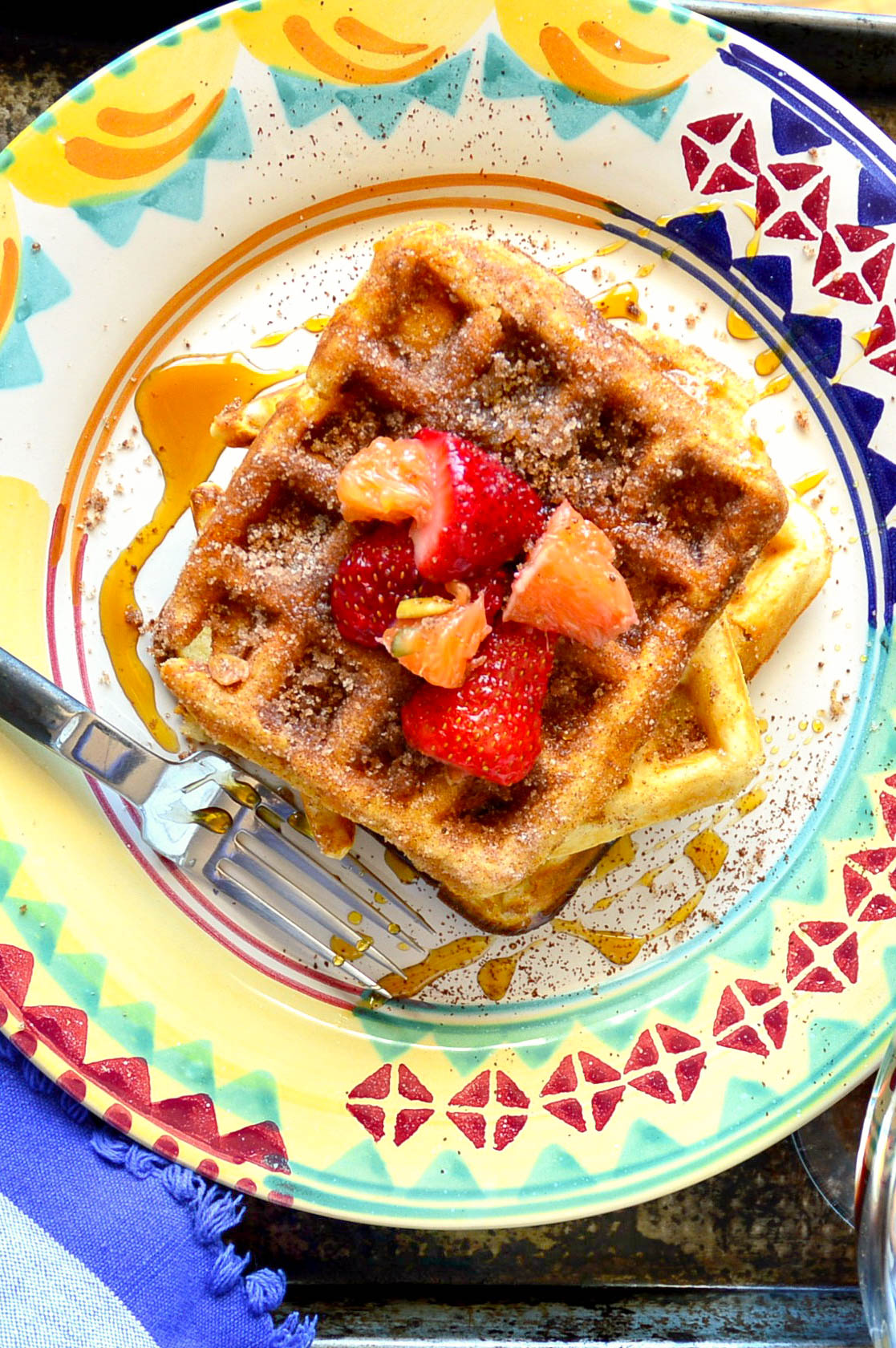 Chorizo and Churro Waffles with Mezcal Maple Syrup This Is How I Cook