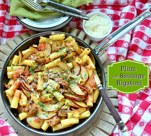 Sausage Rigatoni with Plums