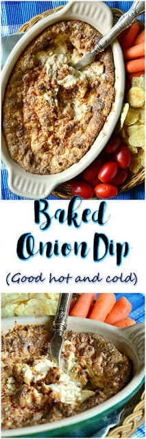 Everyone loves a cheesy, peppery dip. Hot from the oven, this sweet onion dip can be served with chips, bread or crackers. Then again it is also great with cut up veggies or even just a spoon! #appetizer #dip www.thisishowicook.com