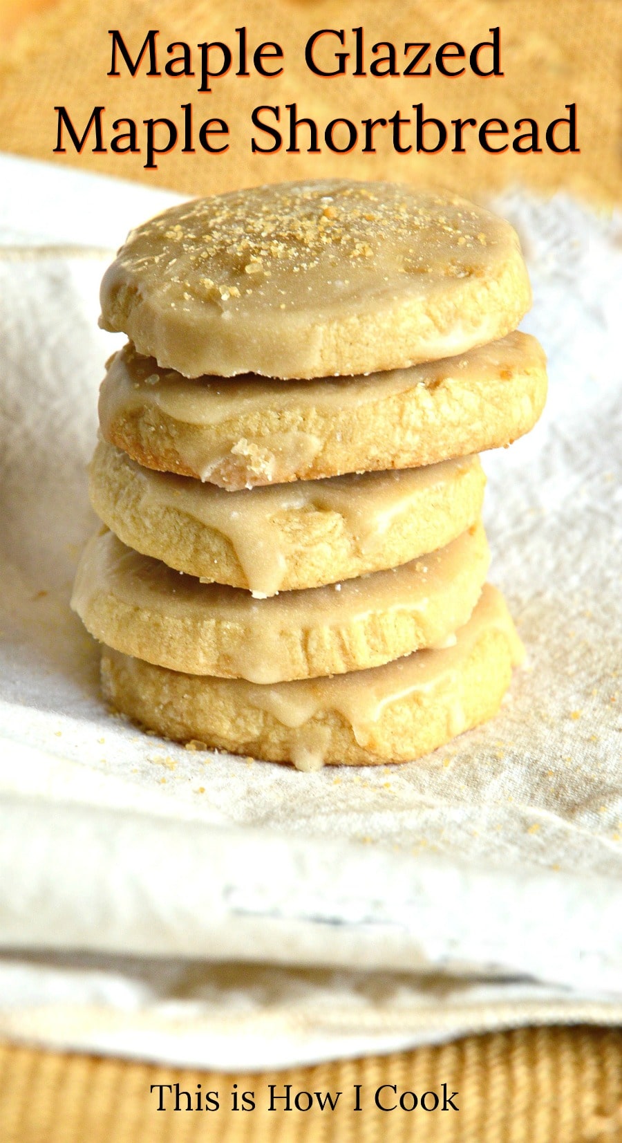 maple glazed maple shrtbread