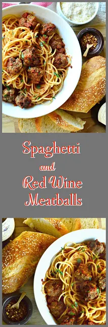 Spaghetti and Red Wine Meatballs
