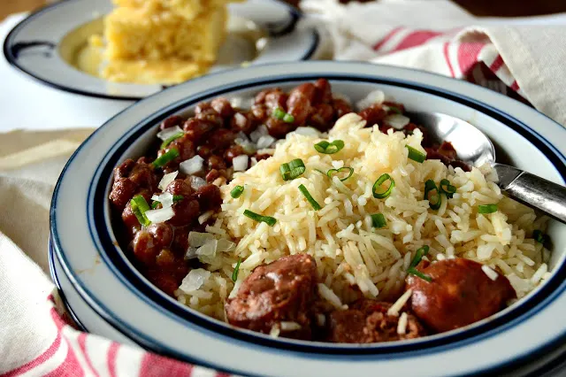 Red Beans, Rice, Cornbread