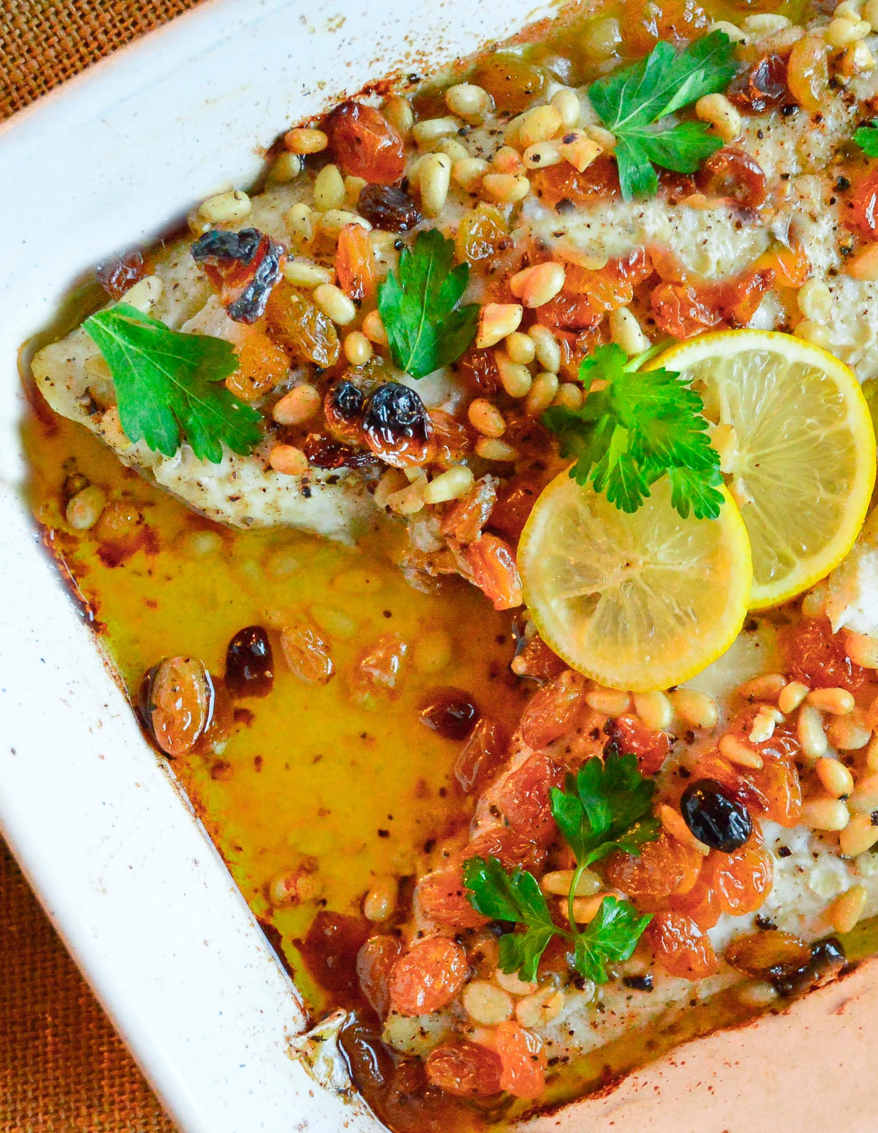 olive oil baked fish sweet and sour style
