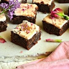 Rosewater Fudge Brownies-image