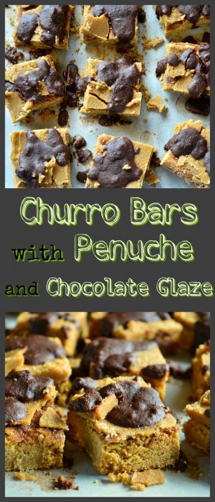 Churro Bars with Brown Sugar Penuche Frosting and Chocolate Glaze are the best cinnamon sugar bar around. With a dense, chewy texture and a candy kind of frosting these cookie bars are winners. #churros #mexicanfood #churro #dessert #baking #cookies See more at: www.thisishowicook.com