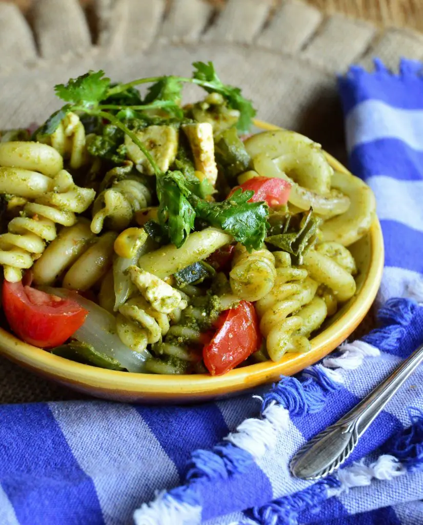 Cilantro Pesto Pasta Salad