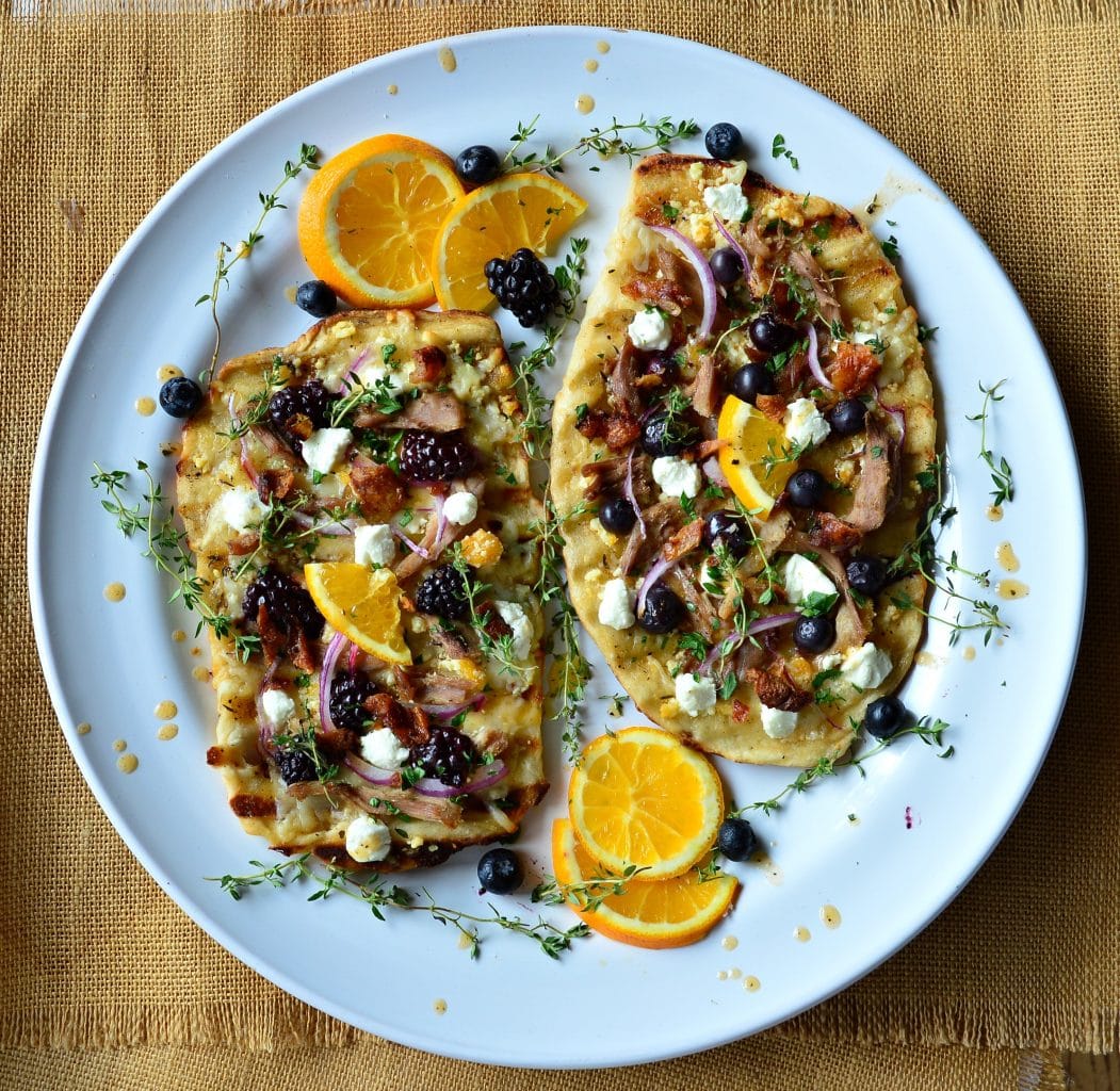 Grilled Flatbread with Duck