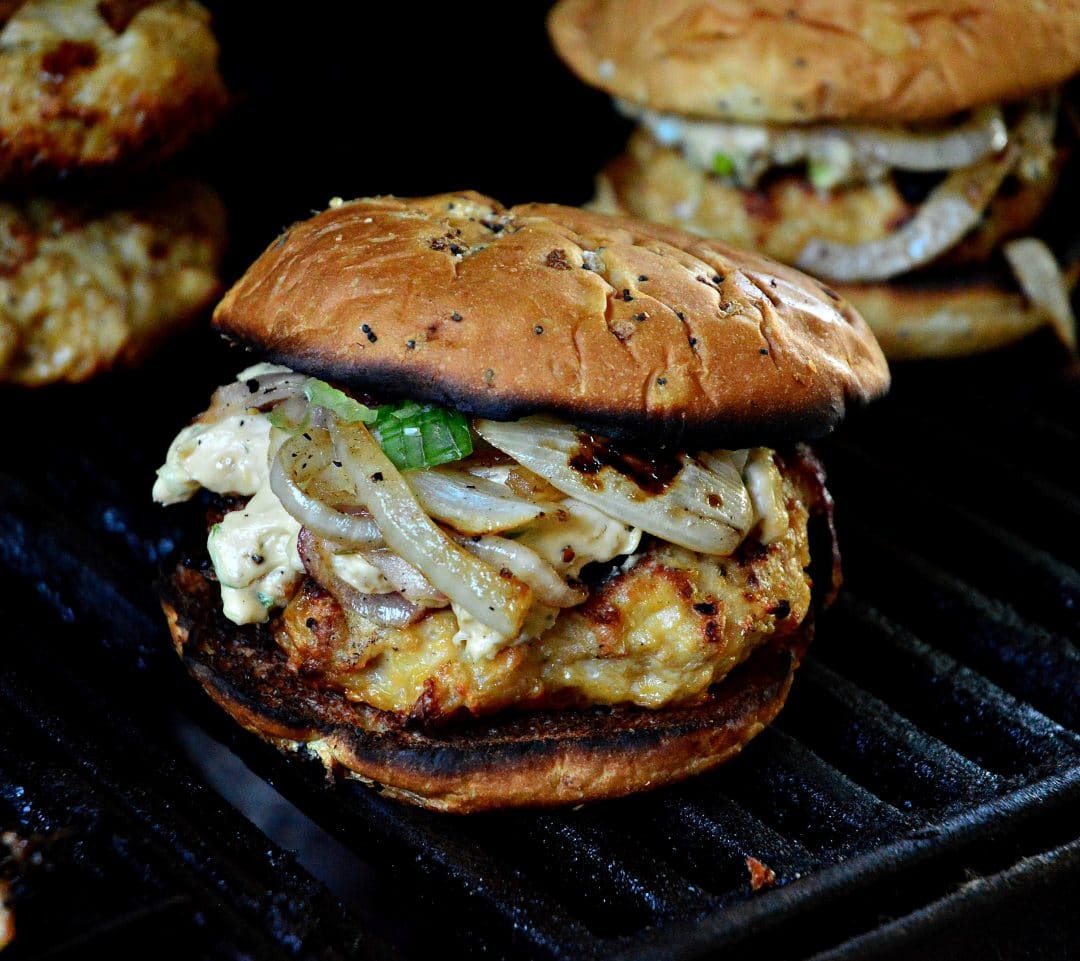 French Onion Grilled Chicken Burgers - This Is How I Cook