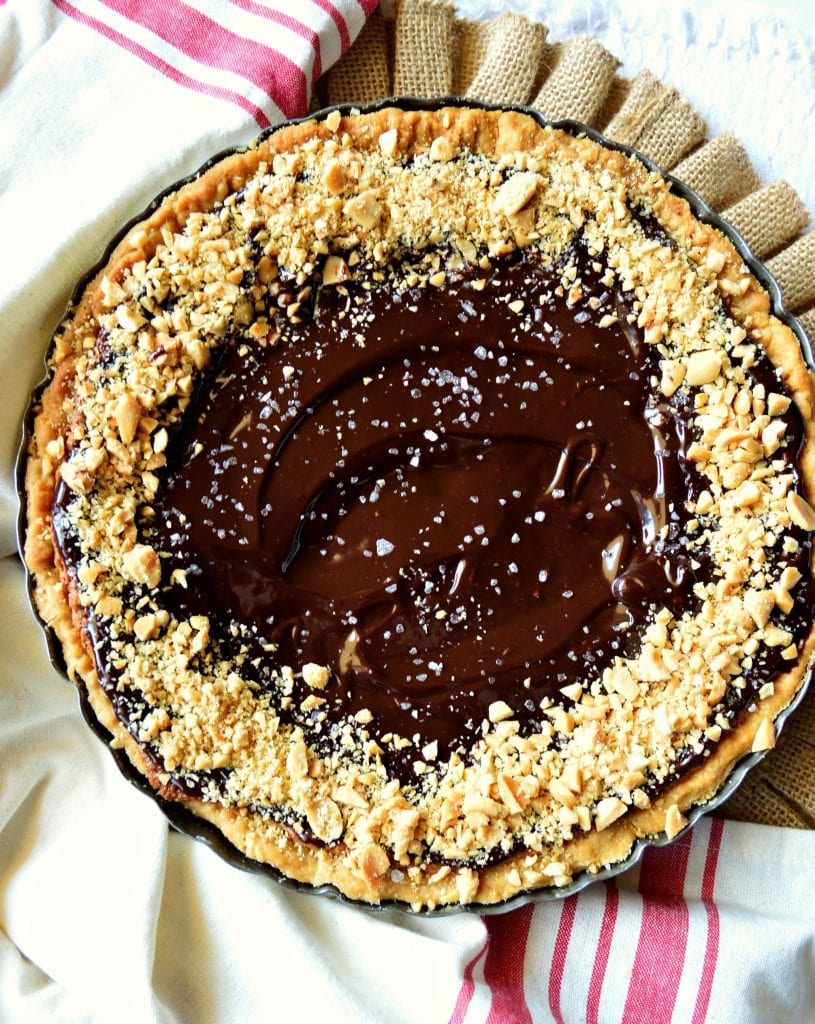 Easy Peanut Butter Pie with Chocolate Ganache