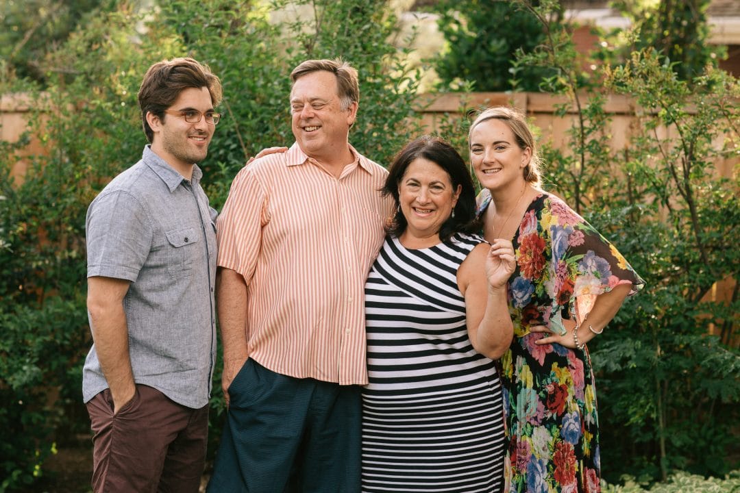 happy family of four
