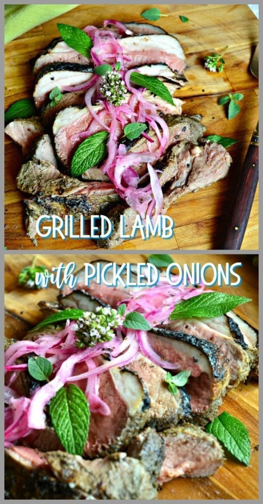 Grilled Lamb with Mint Marinade and Lemon Onions