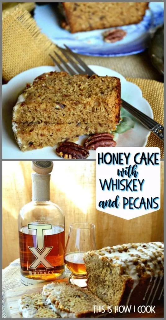 Honey Cake with whiskey and pecans