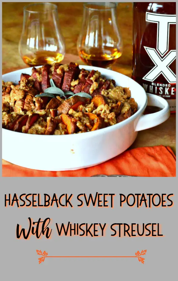Hasselback Sweet Potatoes with Whiskey Streusel
