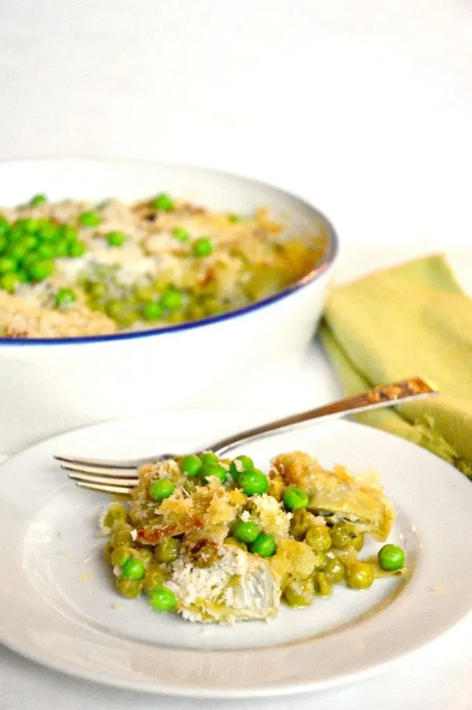 Artichoke and Pea Casserole