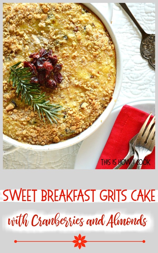 Sweet Breakfast Grits Cake
