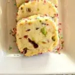 Cranberry and Pistachio Sable Shortbreads