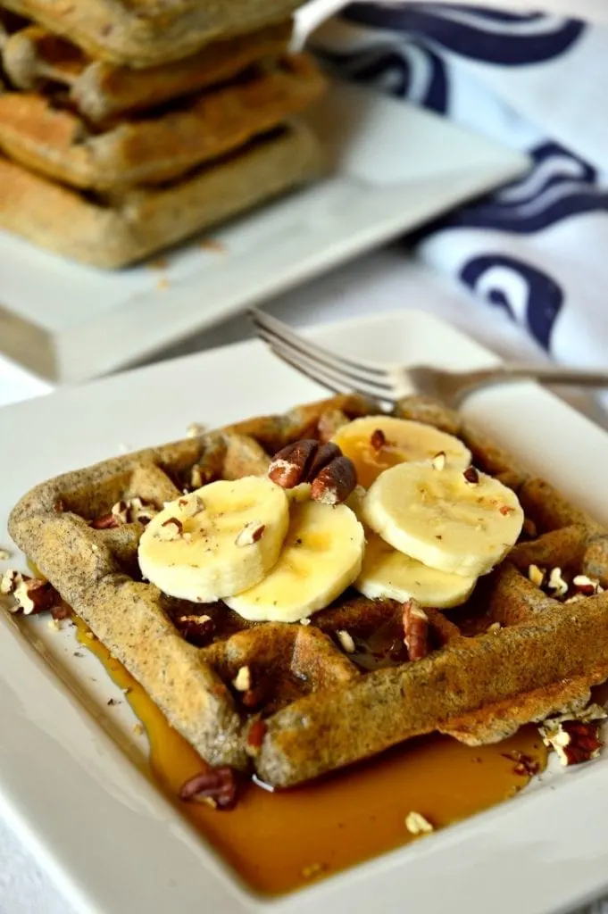 Buckwheat Pecan Waffles with Bourbon