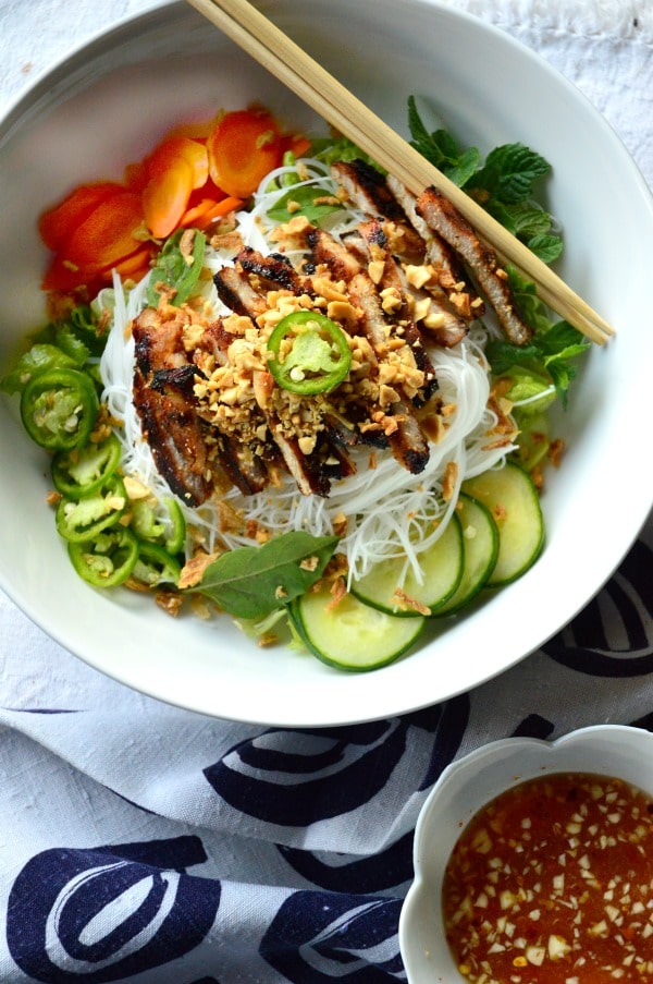 Vietnamese Grilled Pork Noodle Bowls