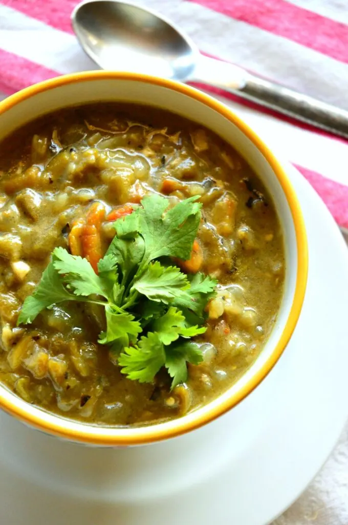 green chile in bowl