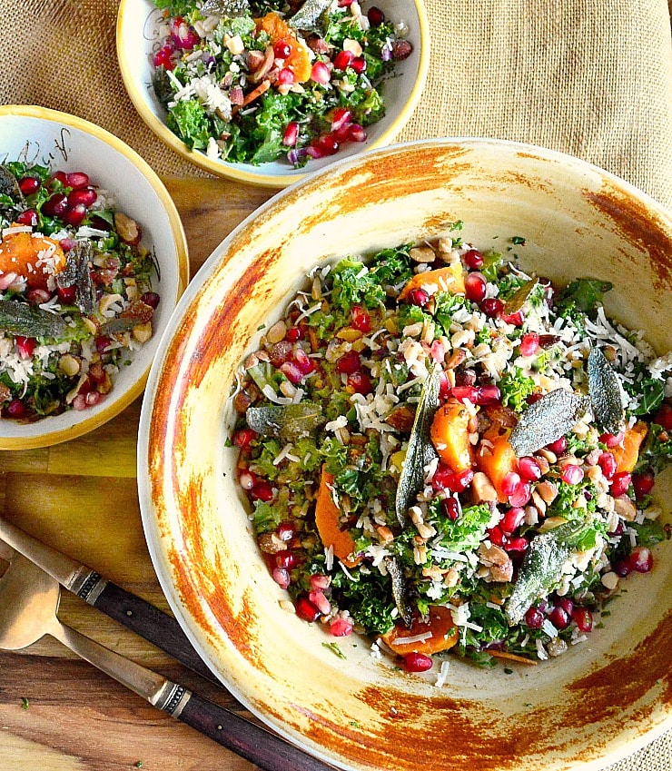 Farro and Kale Salad with Browned Butter Vinaigrette