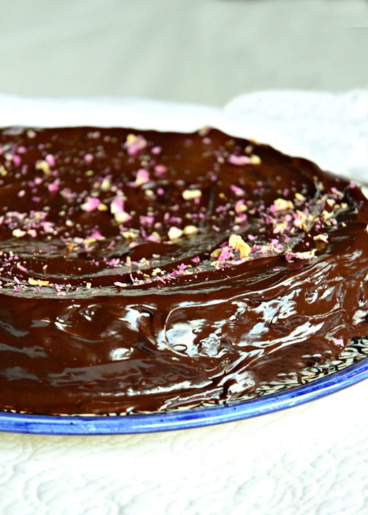 Hershey's Syrup chocolate cake with ganache