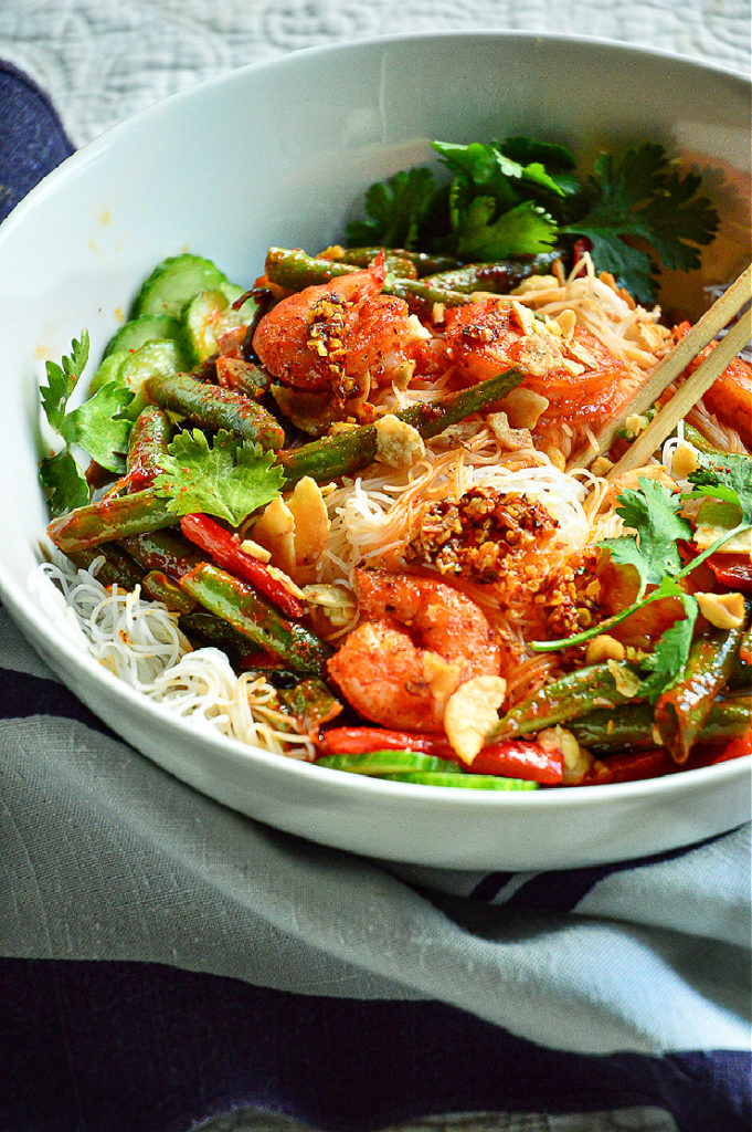 Korean Shrimp Dinner Idea