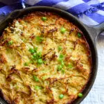 Onion and Garlic Potato Kugel in Duck Fat