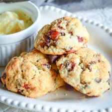 Easy Scones with Cranberries and Chocolate