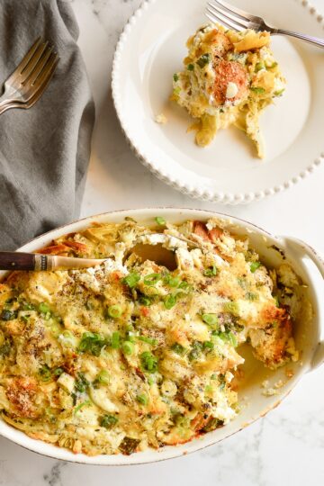 artichoke goat cheese strata 12
