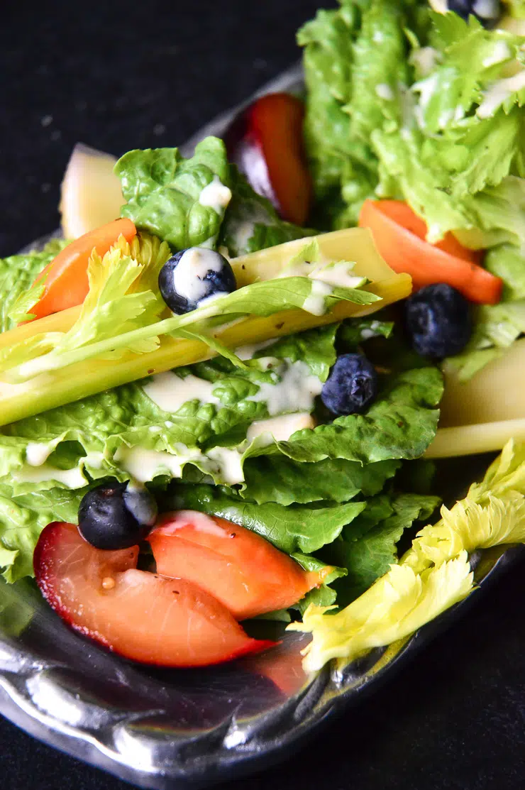 Pickle Celery and Tahini Salad Dressing Salad