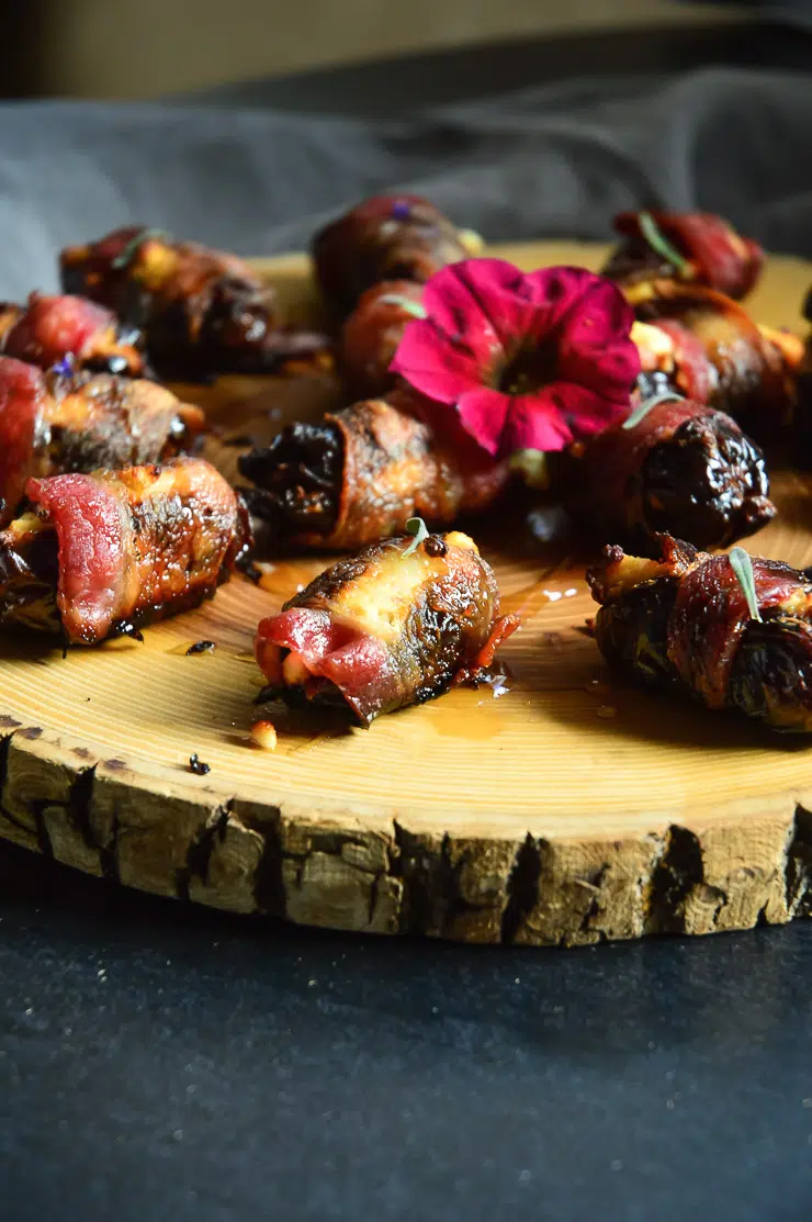 Bacon-Wrapped Dates in the Microwave