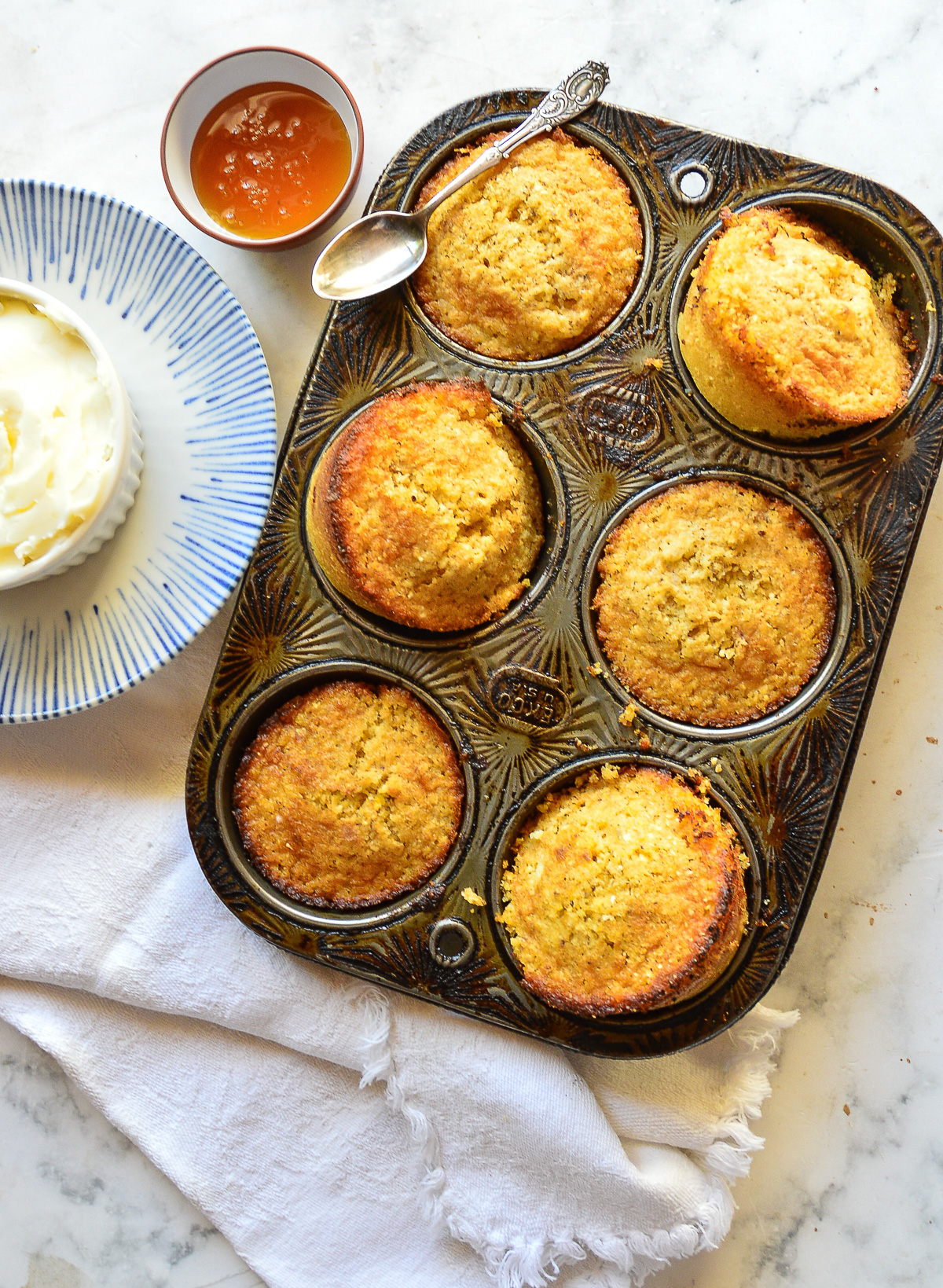 gluten free cornbread muffins made with Bob's red mill cornmeal