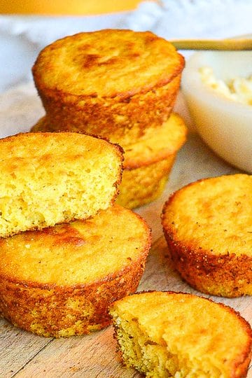 glutenfree cornbread muffins made with degerminated cornmeal