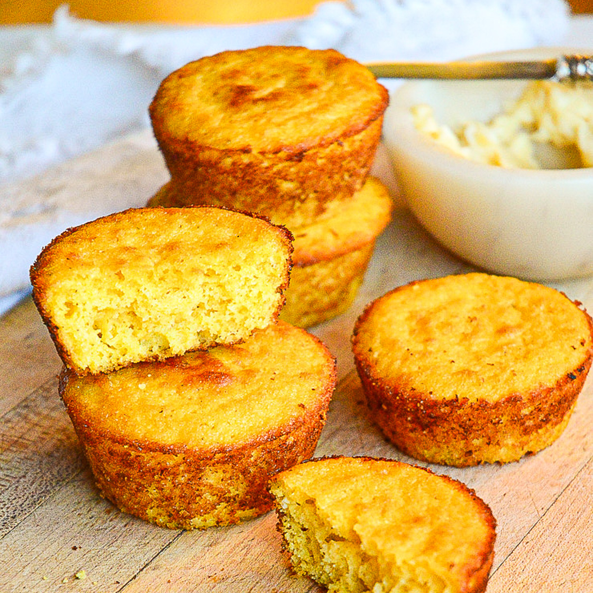 gluten free cornbread muffins made with degerminated cornmeal