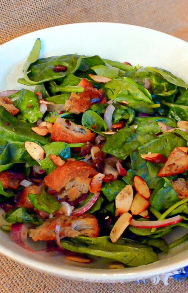 spinach salad with za'atar