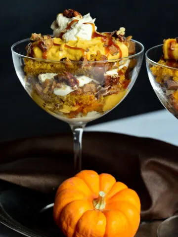 pumpkin trifle in glass