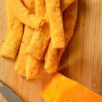 southern cheese straws on cheese bpard