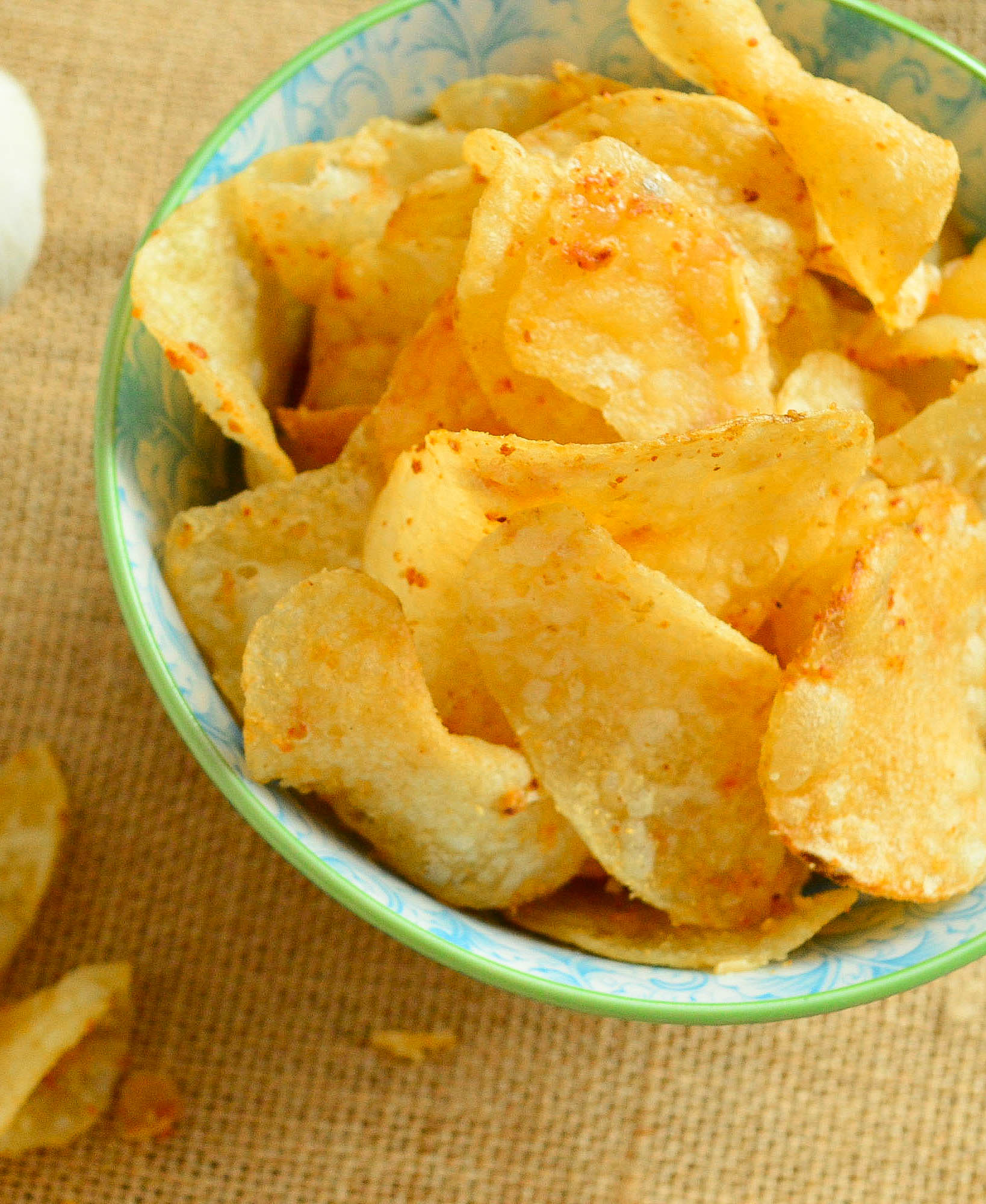 garlic parmesan potato chips