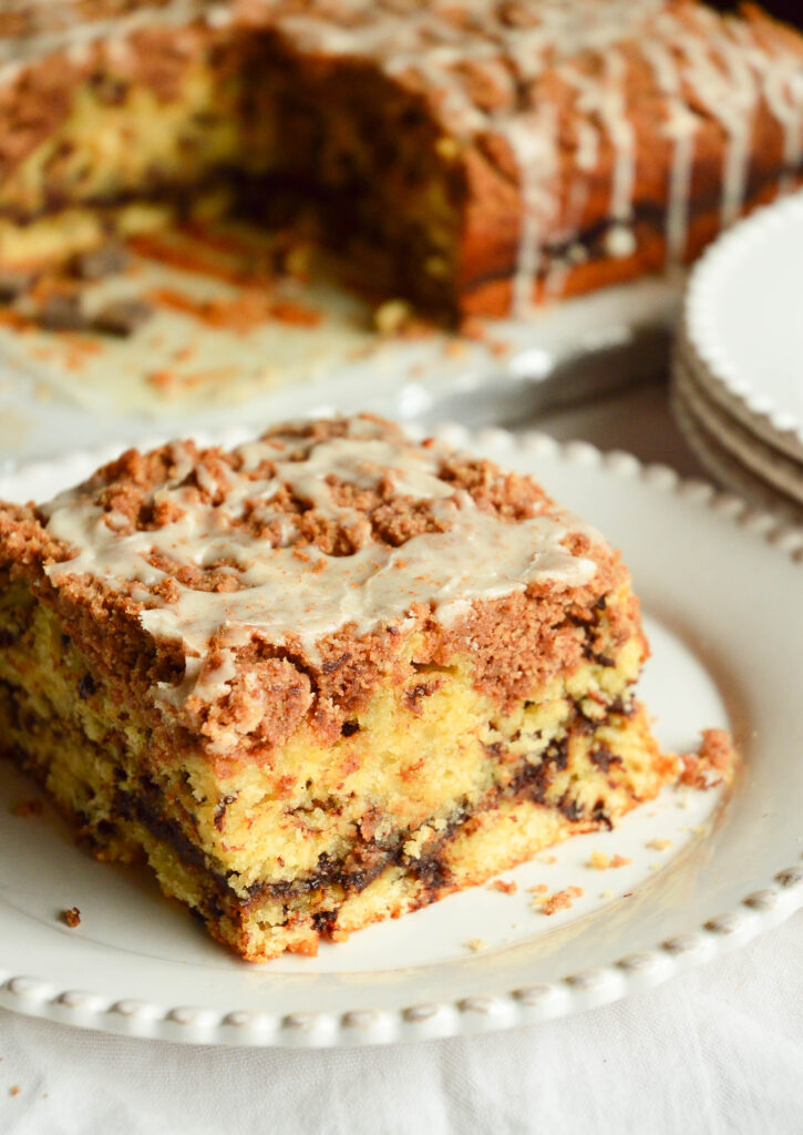 cinnamon coffee cake square without sour cream