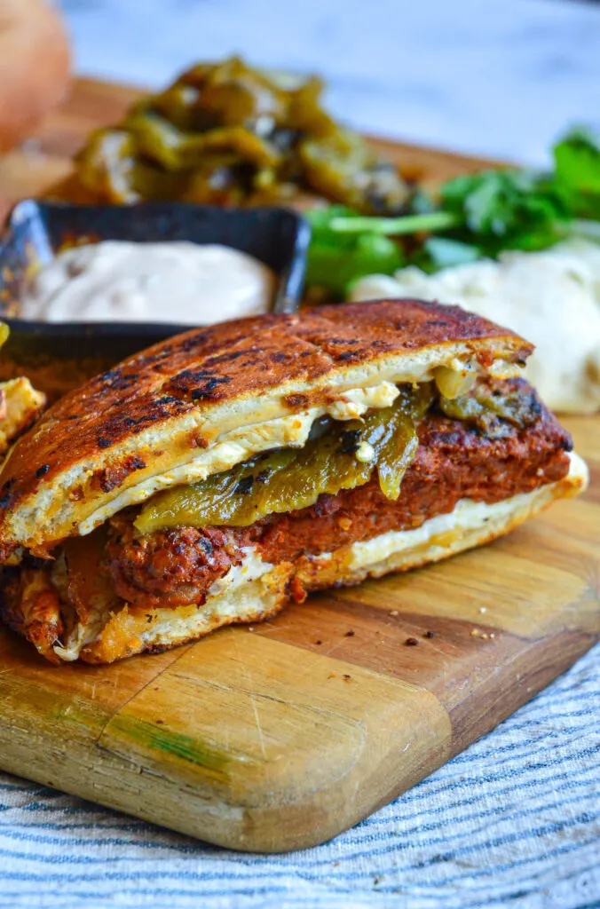 recipes using chorizo sausage: chorizo green chile and cheese smash burger