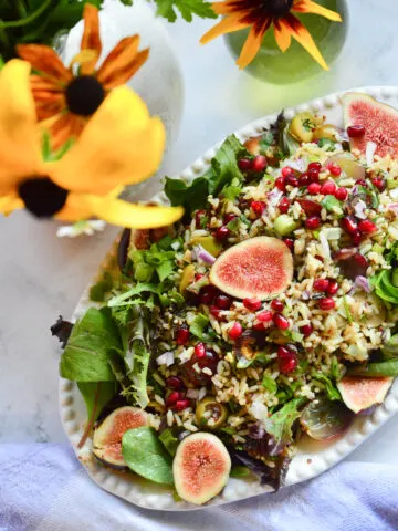 whole grain salad recipes on platter