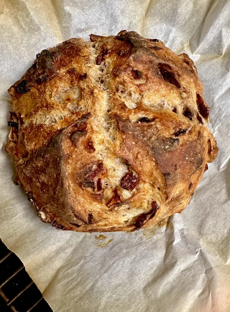 Dutch Oven Bread - Dark Chocolate Cranberry Walnut Dutch Oven Bread