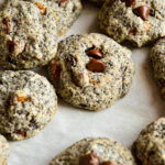 poppy seed cookies on baking sheet