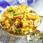 corn salad with mangos
