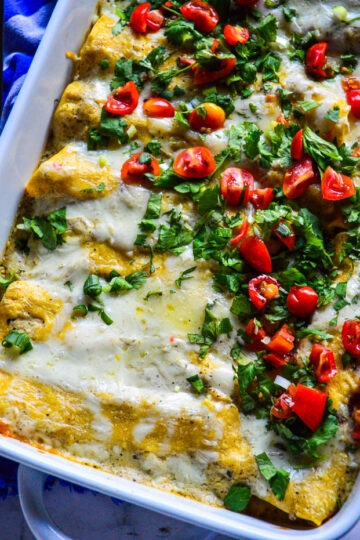 green chile chicken enchiladas